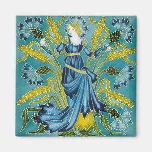 De Flora Art Nouveau van Walter Crane Magneet