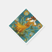 De Flora Art Nouveau van Walter Crane Servet (Hoek)