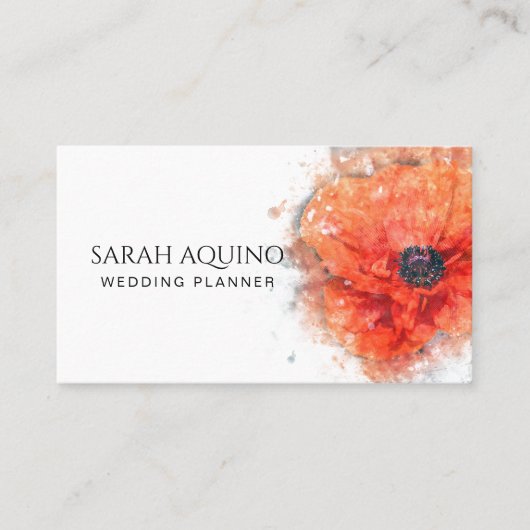 De Floral Event Planner van de Waterverf van Elega Visitekaartje (Voorkant)