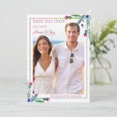 De Floral Foto bewaart de Datum Kaart (Staand voorkant)