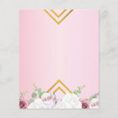 De Floral Geometric Wedding Uitnodiging van het Ma (Achterkant)