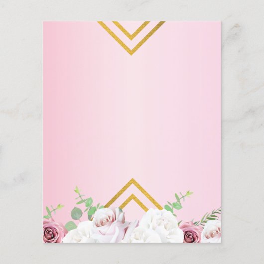 De Floral Geometric Wedding Uitnodiging van het Ma (Achterkant)