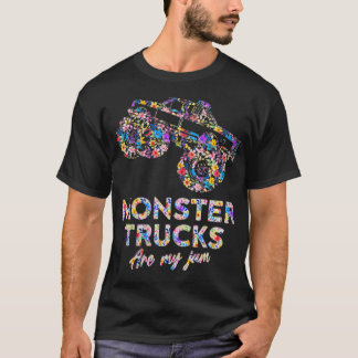 De Floral Monster Truck van vrouwen is mijn Jam VN T-shirt