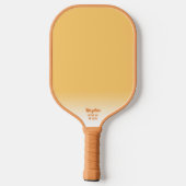 De Floral Pattern Aangepaste tekstnaam van Retro 7 Pickleball Paddle (Achterkant)