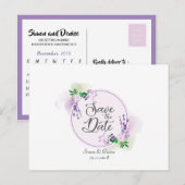 De Floral van het laboratorium sparen de Uitnodigi Aankondigingskaart (Voorkant / Achterkant)