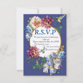 De Floral-Waterverf Victoriaans-Era RSVP Kaartje (Voorkant)