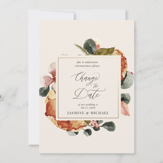 De florelegant van het najaar Verandering de Uitno Kaart (Voorkant)