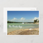 De Florida Keys fotoscène met boot en vogel Briefkaart (Voorkant / Achterkant)