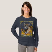 De Florida Panter Met Coreopsis Rand T-shirt (Voorkant volledig)