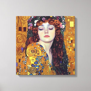 De flower Veil Girl Stretched Canvas