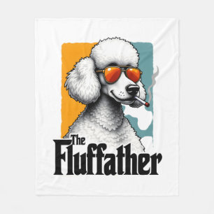 De Fluffather Poodle Vintage Grappige Hond Mafia V Fleece Deken