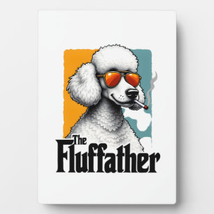 De Fluffather Poodle Vintage Grappige Hond Mafia V Fotoplaat