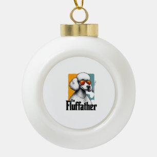 De Fluffather Poodle Vintage Grappige Hond Mafia V Keramische Bal Ornament