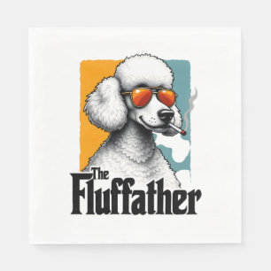 De Fluffather Poodle Vintage Grappige Hond Mafia V Servet