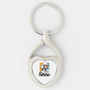 De Fluffather Poodle Vintage Grappige Hond Mafia V Sleutelhanger
