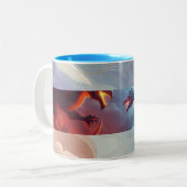 De fluisterende boom tweekleurige koffiemok (Voorkant links)