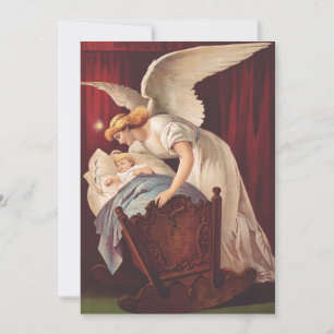 De fluistering van een engel bij de wieg kaart