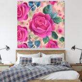 De Fluistering Van Rozen - Zacht En Serene Canvas Afdruk (Insitu (Slaapkamer))