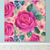 De Fluistering Van Rozen - Zacht En Serene Canvas Afdruk (Insitu (Houten vloer))