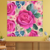 De Fluistering Van Rozen - Zacht En Serene Canvas Afdruk (Insitu (Woonkamer))