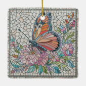 De fluisteringen van de bloesems - Mozaïekkunst Keramisch Ornament (Achterkant)