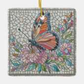 De fluisteringen van de bloesems - Mozaïekkunst Keramisch Ornament (Voorkant)