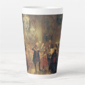 De fluitconcert-Adolph Menzel Latte Mok (Voorkant)