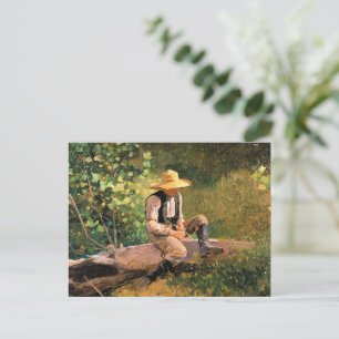 De fluitende jongen van Winslow Homer Briefkaart