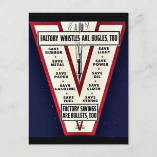 De fluitjes van de fabriek zijn te bellen briefkaart