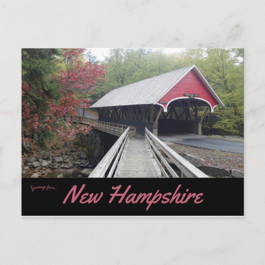 De Flume Covered Bridge New Hampshire Briefkaart (Voorkant)