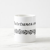 De flutetunes.com-Logo Koffiemok (Center)