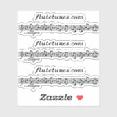 De flutetunes.com Logo Sticker (Vel)
