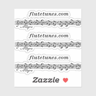 De flutetunes.com Logo Sticker