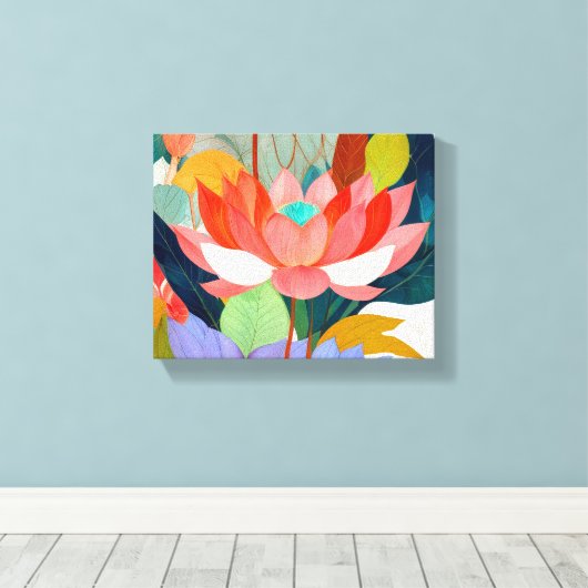 De fluwelen tuin canvas afdruk (Insitu (Houten vloer))