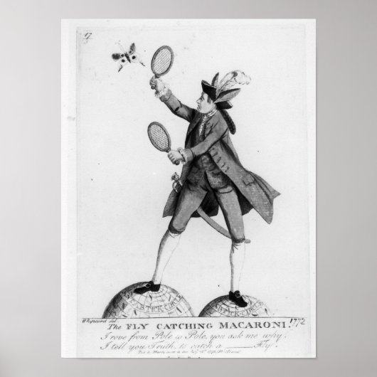 De "Fly Catching Macaroni" Poster (Voorkant)