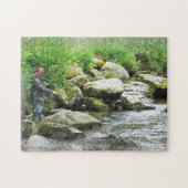 De Fly Fisherman als schilderij Legpuzzel (Horizontaal)