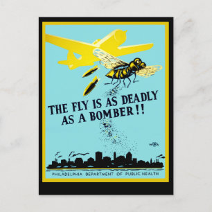 De Fly is net zo overleden als een Bomber Briefkaart