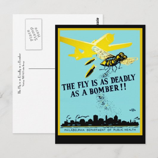 De Fly is net zo overleden als een Bomber Briefkaart (Voorkant / Achterkant)