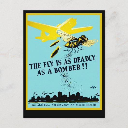 De Fly is net zo overleden als een Bomber Briefkaart (Voorkant)