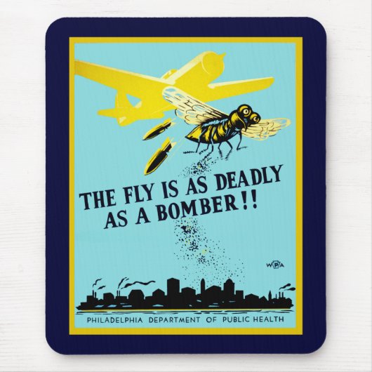 De Fly is net zo overleden als een Bomber Muismat (Voorkant)