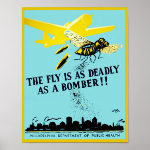 De Fly is net zo overleden als een Bomber Poster