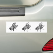 De Fly RBG Bumpersticker - 3 in één - Blk op wat (Op auto)