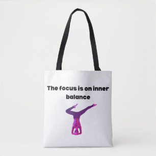 De focus ligt op innerlijke balans tote bag