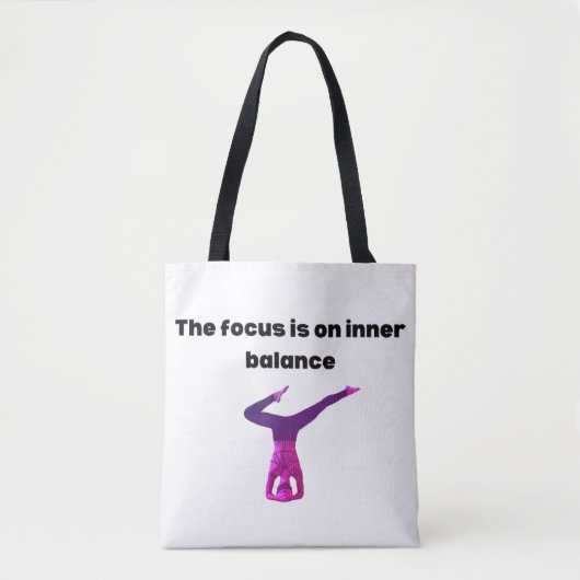 De focus ligt op innerlijke balans tote bag (Voorkant)