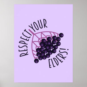 De foeragemier respecteert uw Elderberry citaat Poster