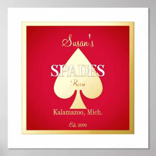 De Folie van de Zaal van de Spadt van de Kaart van Folie Afdrukken (Voorkant)