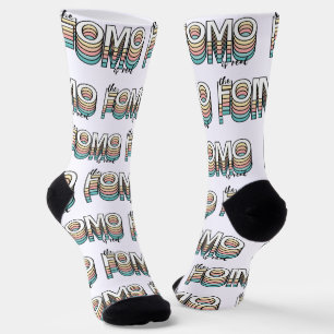 De Fomo is Echt Pastel Moderne Stemming Typografie Sokken