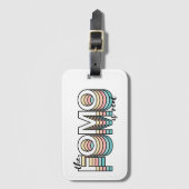 De Fomo is een echte Pastel Modern Mood Typografie Bagagelabel (Voorkant (verticaal))