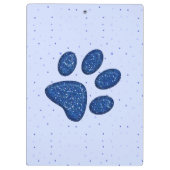 de fonkelende druk van de kattenpoot - blauw klembord (Achterkant)