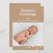 De fonkelende Kaart van de Vakantie van Lichten (Voorkant / Achterkant)